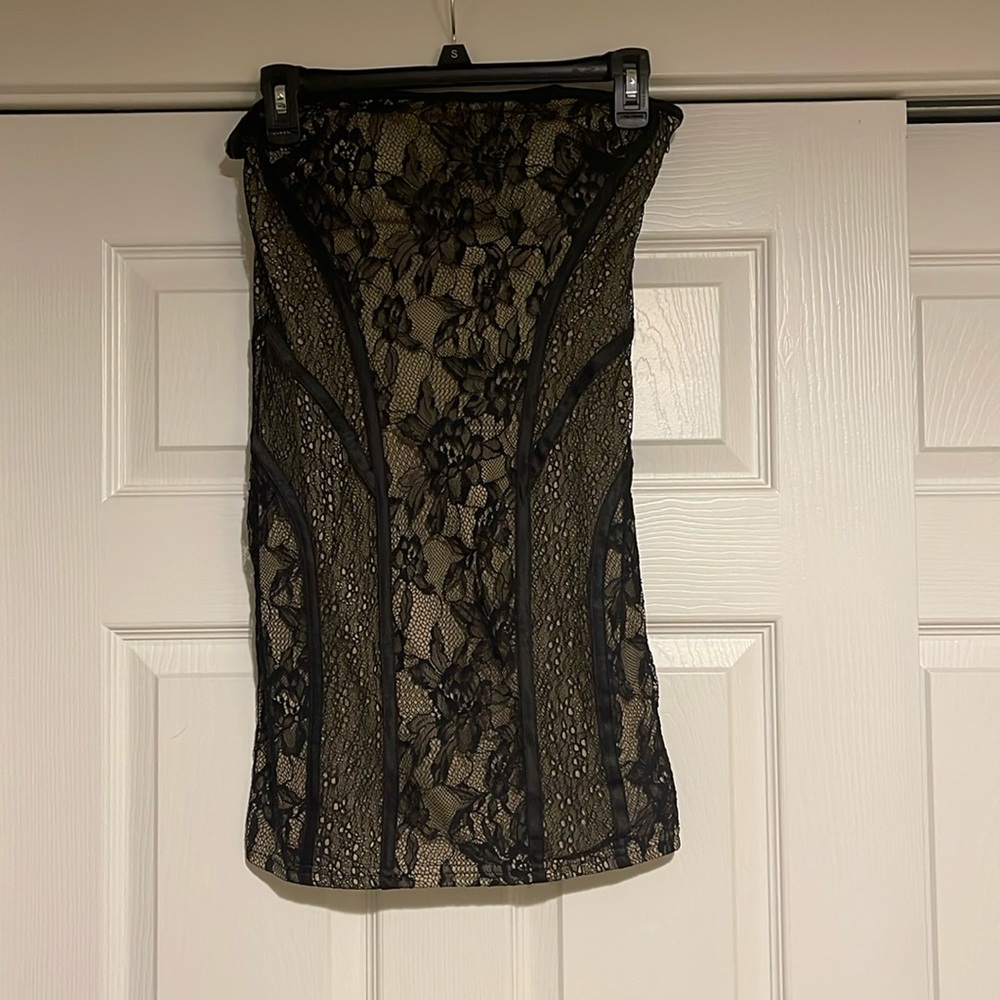 Black and Nude lace dress